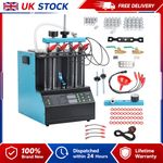 Fuel Injector Cleaner Tester Ultrasonic Heating Cleaning Machine 4-Cylinder