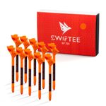 SWIFTEE Premium 10 Degree Golf Tees Tee for Driver or Iron - Orange