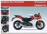 HONDA CBR600F/FA 2011 INSTRUCTION & MAINTENANCE MANUAL (PORTUGUESE TEXT) *VGC*