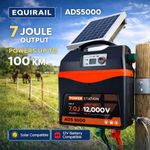 Equirail ADS5000 Dual Power Fence Energiser 5J 100km LCD Mains Battery Solar