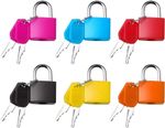 kuou Suitcase Locks with Keys, Small Padlocks Luggage Locks Coloured Metal Padl
