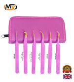 Eyelash Extension Tweezers Volume Individual Isolation Lash Rainbow 2D-8D Set