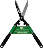 Garden Hedge Shears Carbon Steel Blade 20 Inch Ergonomic Grip Bushes Shrub Grass