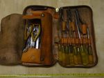 VINTAGE BRITISH TELECOM TOOL WALET WITH LOTS OF TOOLS GREAT CONDITION FOR AGE