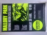 Motorsport 1960's 15" x 10" Mallory Park NATIONAL MOTOR CYCLE RACES poster