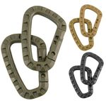 KombatUK Spring Locking ABS Plastic Tactical Airsoft Carabiner Karabiner -2 Pack