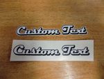 2 off Custom Personalised name decals - Guy Martin style - Black + White 125mm 