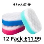 6 Pack Oval Massage Sponges - Soft,Gentle,Exfoliate,Scrub,Clean,Bath Sponges
