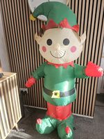 5ft Used Working Inflatable Christmas Elf Decor with LED Light Festive 