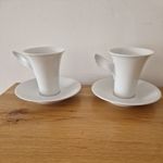 Rosenthal Studio Linie Germany Mythos Winged White 2 x Cup and Saucer Set