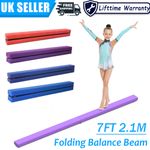 7FT Gymnastics Folding Balance Beam for Kids Adult Home Gym Training Bar 2.1M