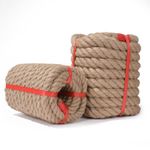 Natural Jute Rope Strong Twisted Hemp Decking Barrier Cord Garden Size 20mm 30mm