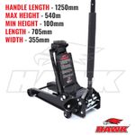 HAWK 3 TONNE LOW PROFILE TROLLEY JACK RACE DRIFT RALLY CAR MECHANIC TROLLEY JACK