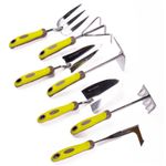 Garden Gear Stainless Steel Fork Trowel Hoe Rake Weeder 5pc Garden Tool Kit
