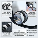 2x Suction Cup Car Blind Spot Mirror for Car 360-Degree Parking Auxiliary Convex