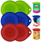 6 Plastic Can Lids Reusable Pet Food Caps Covers Dog Cat Tin Tops Fresh Storage