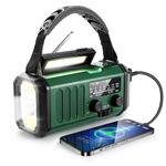 100000mAh Emergency Wind Up Solar Radio Hand Crank FM/AM Power Bank LED Torch