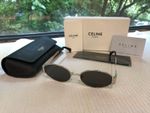 Celine CL40235U 16A 54 Shiny Palladium Silver Metal Sunglasses CL40235U