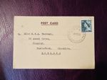 1954 AUSTRALIA POST CARD ANTARCTIC EXPEDITION QEII STAMP POSTED TO ENGLAND