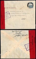Palestine Mandate, 10m Blue, Censored Cover to Geneva, 1939