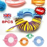 4 Pairs Pom pom Maker Fluff Ball Weaver Needle Bobble Craft DIY Tool UK