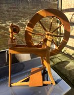 Ashford Wooden Saxony Spinning Wheel, Horizontal Single Treadle