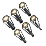 2-6mm Fishing Rod Tip Repair Kit, 6pcs Stainless Steel Ring Guide, Golden