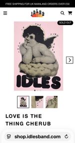IDLES -  LOVE IS THE FING CHERUB LTD300g 59x42 No 52/100 Rare  valentines gift x