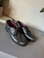 Timberland Metallic Leather Boat Shoes UK 5 | Chunky Deck Loafers Coastal