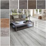 Self Adhesive PVC Floor Planks Tiles Grey White Beige Brown Oak 5 m² per Pack