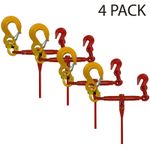 4 x 10-13mm Ratchet Loadbinder Fitted with Safety Sling Hook dwang trailer truck