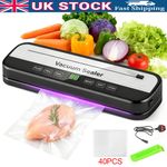 Vacuum Food Sealer Automatic Manual Sealer Dry Wet Pack Machine with 40 Bags