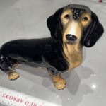 Huge Vintage Kingston Pottery Ceramic Dachsund Dog  Figure ( Made in Hull)