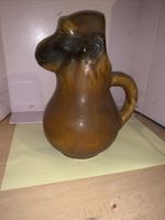Antique French Sarreguemines Majolica Monkey Head Pitcher/jug Le Singe