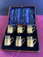 Silver Hallmarked Set of Six Toddy Glasses In Presentation Box