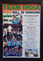 India Cricket roll of honours - updated 2024 (T20 WC winners) - souvenir print
