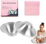 2PCS Silver Nursing Cups, Silver Nipple Shields for Breastfeeding,Silverette.