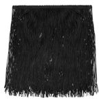 10 Yards 8 Inch Chainette Fringe Trim Tassel Sewing Trim for Clothes Black