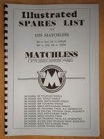 Matchless Parts Manual for G3 G9 G12 & G80 350cc 500cc 650cc 1959 Book AJP17A