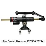 CNC Steering Damper Bracket Kit For Ducati Monster 950 Monster 937 2021-2024 