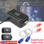Silent Aquarium Oxygen Pump Air Pump Fish Tank One/Twin Outlet Valve Accessories