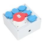 ⁺Industrial Socket Box IP44 Waterproof Outlet Box With 5PCS AC250V 16A EU