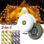 10M Solar RGB LED Camping String Light Portable Stowable Retractable Fairy Light