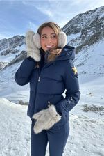 Navy Ski Jacket And Trousers  Xs By  Meet Me There With Gold Star Detail