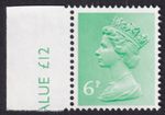 SG X870y 6p Light Emerald Phosphor Omitted Unmounted Mint Marginal (X870ey)