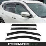BLACK TINTED WIND DEFLECTORS SUN VISORS SHADES SET FOR NISSAN X-TRAIL T32 13-21