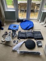 Interfit EX150 Professional Studio Lighting Kit - Flash, Softbox & 4x Backdrops