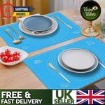 Large Non Stick Silicone Sheet Dough Fondant Rolling Mat Baking Pastry Icing Uk