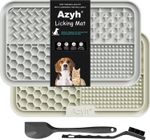 Azyh Licking Mat for Dogs & Cats 2 Pack, Slow Feeder Lick Pat for Large Dogs and