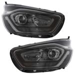 Headlights Ford Transit Custom 2018-2024 Projector LED Daytime Running Lamp Pair